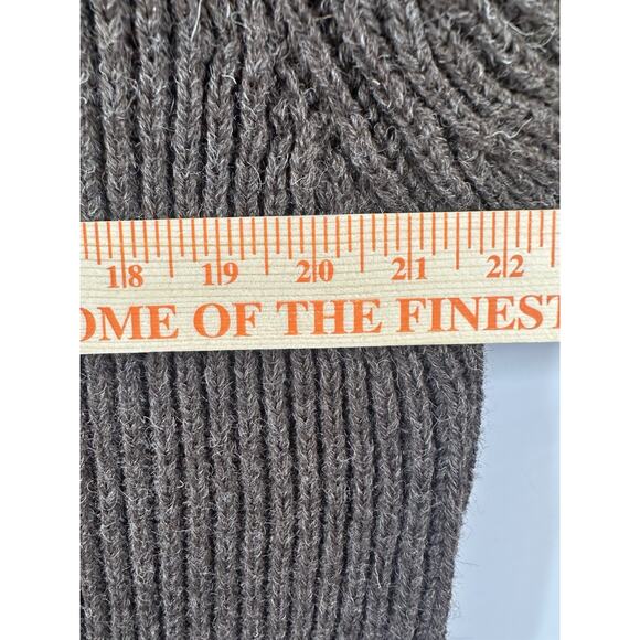 Pure British Wool Mens Sweater M/L Brown Made UK Elbow Patches - Picture 4 of 7